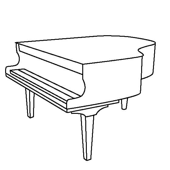 Adorable Piano para colorir