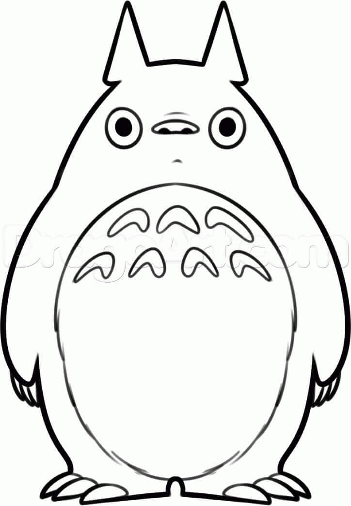 Dibujos de Adorable Totoro 1 para colorear