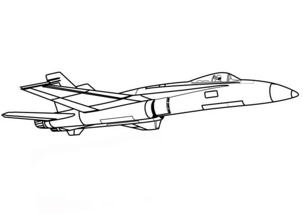 Dibujos de Aeronave Potente y Aerodinámica con Piloto para colorear