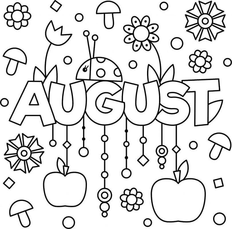 Dibujos de Agosto Fresco para colorear