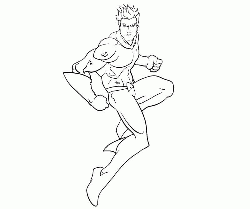 Agradable Aquaman para colorir