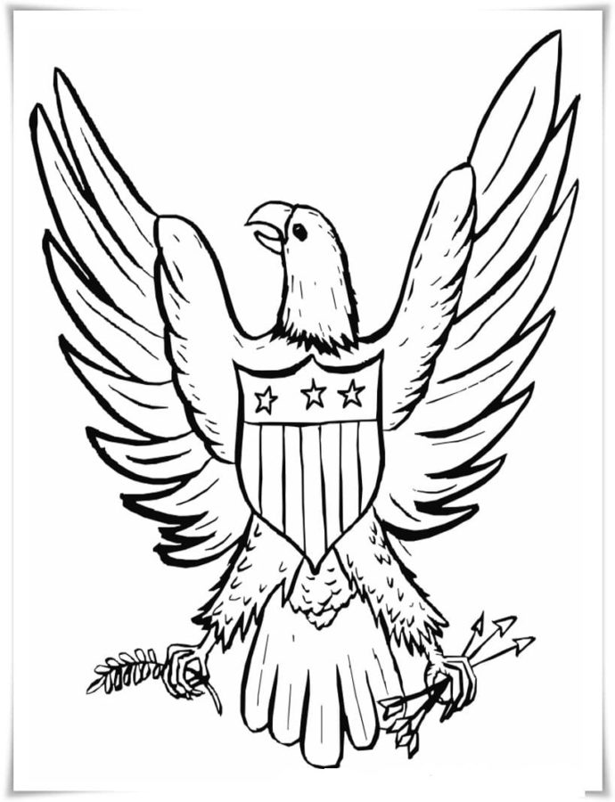 Águila Patriotas para colorir