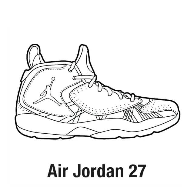 Dibujos de Air Jordan 27 para colorear