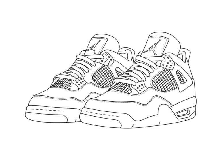 Dibujos de Air Jordan 4 para colorear