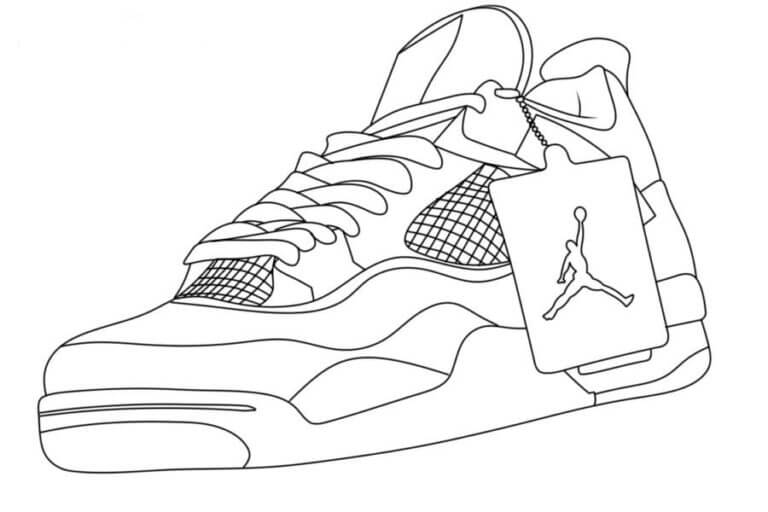 Dibujos de Air Jordan Con Etiqueta para colorear