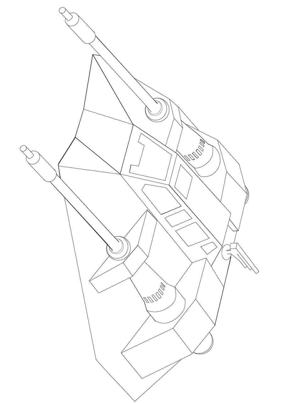Airspeeder ligero T 47 para colorir