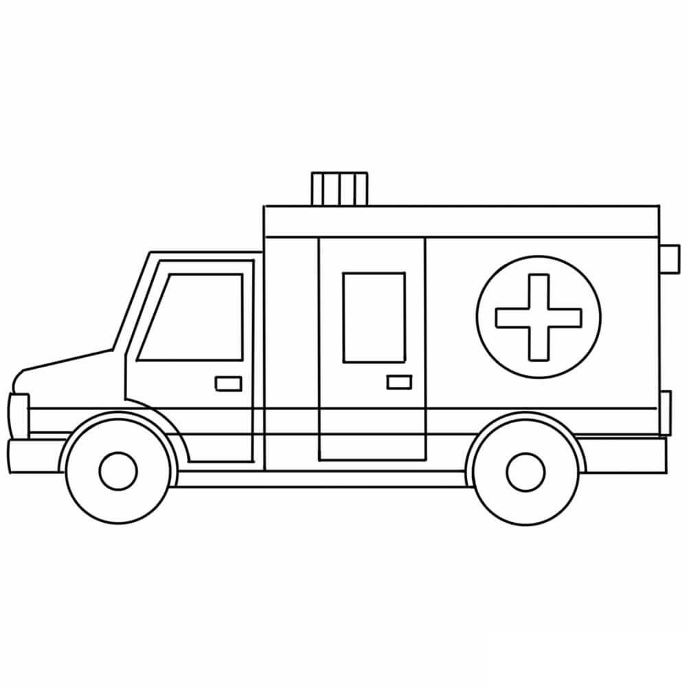 Dibujos de Ambulancia Perfecta para colorear