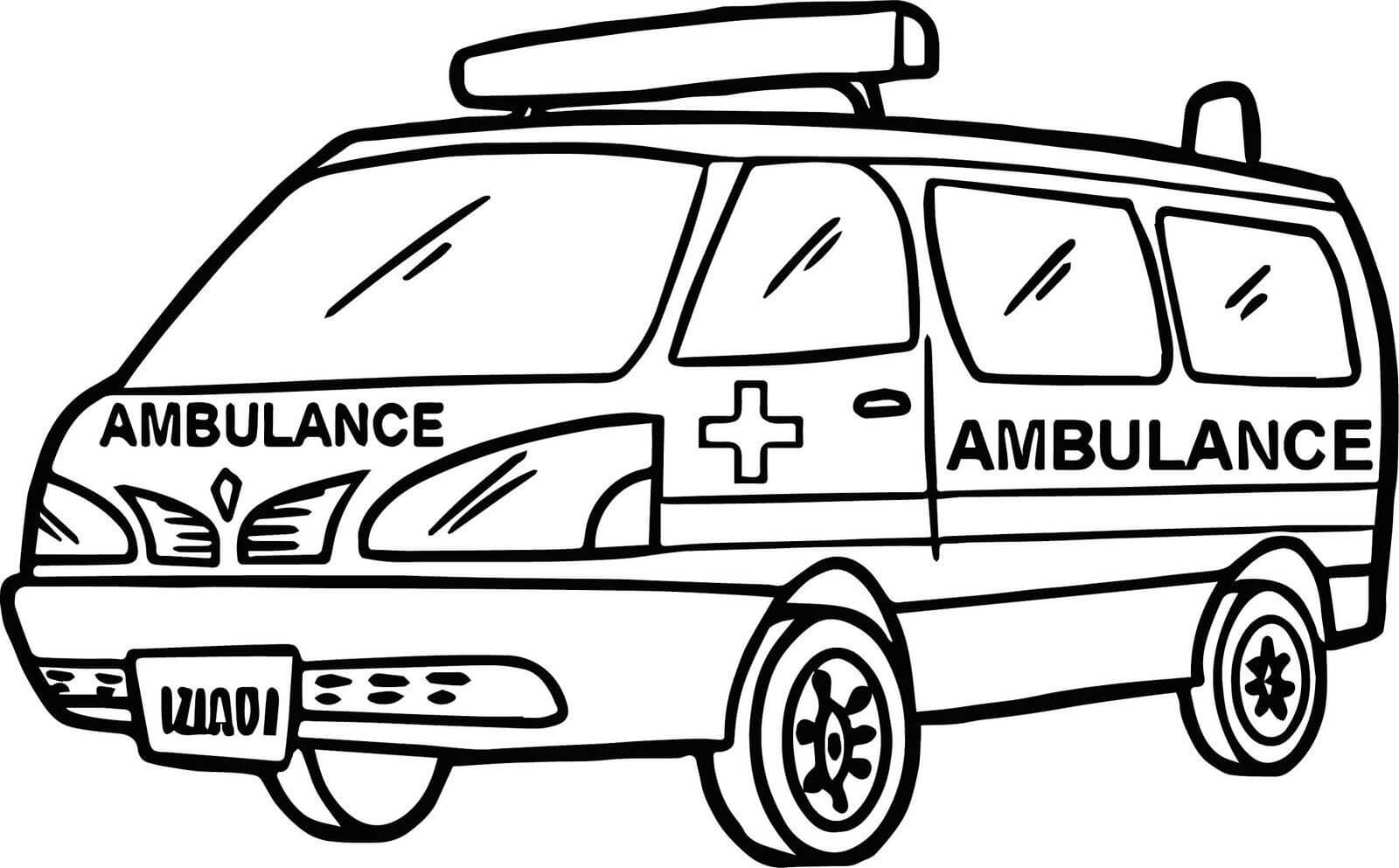 Ambulancia de Dibujo para colorir