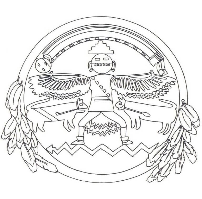 Dibujos de Amuleto Indio para colorear