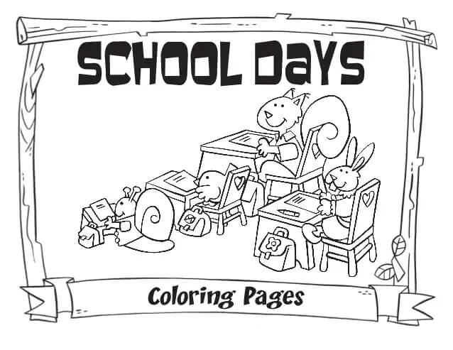 Dibujos de Animal de Regreso a la Escuela para colorear