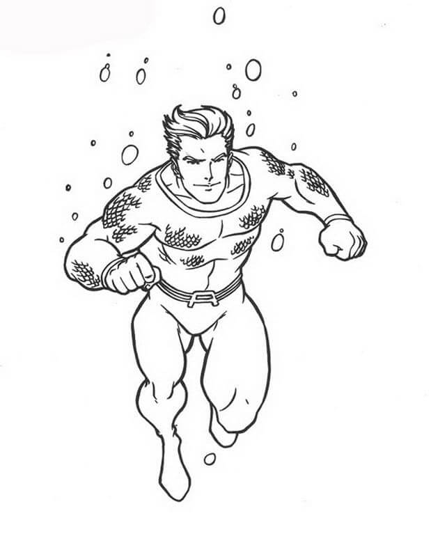 Dibujos de Aquaman Lucha para colorear