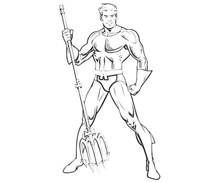 Dibujos de Aquaman Normal para colorear
