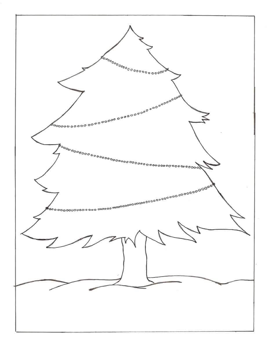 Dibujos de Arbol De Navidad Gratis para colorear