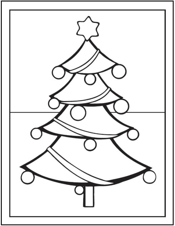 Dibujos de Árbol de Navidad Perfecto para colorear