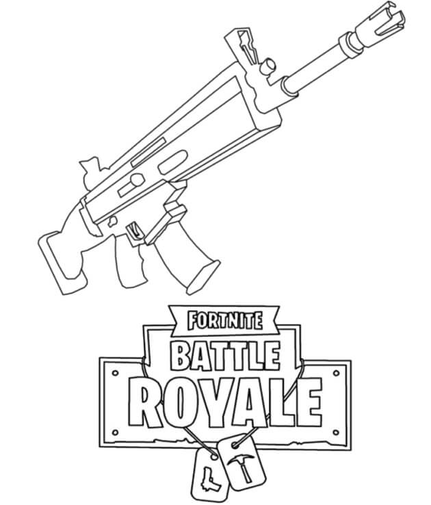 Dibujos de Armas de Fortnite para colorear