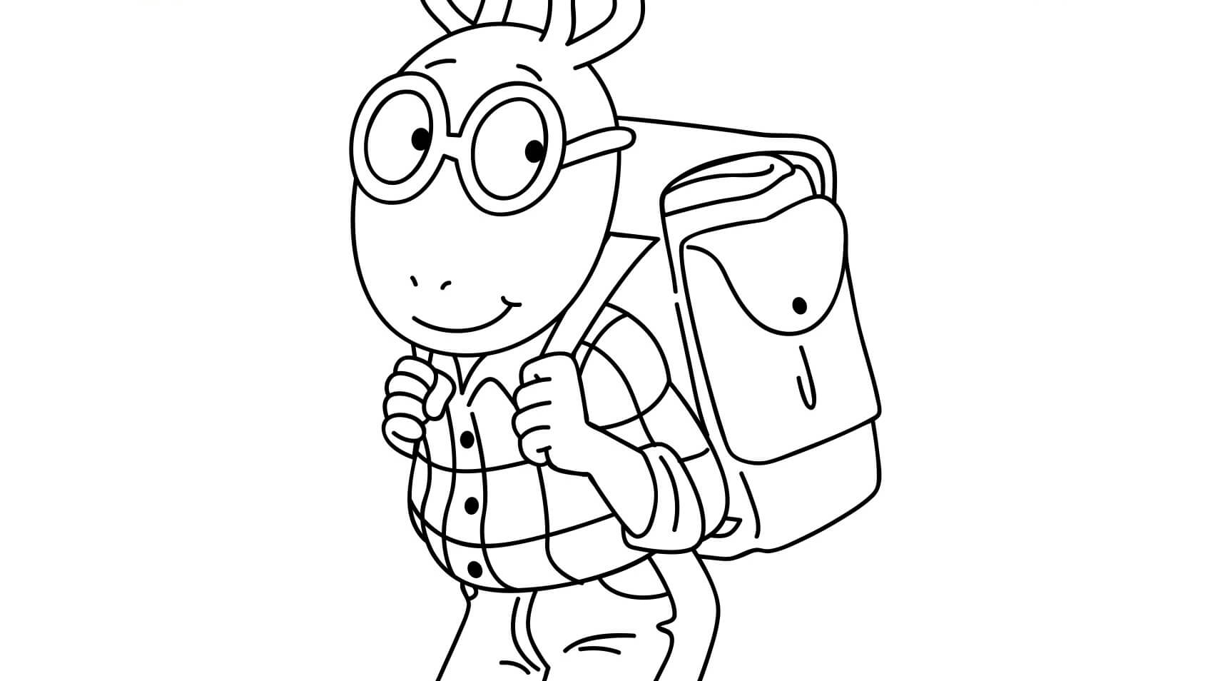 Arthur Read ir a la Escuela para colorir