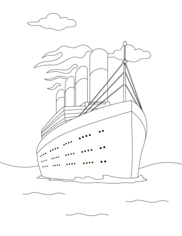 Asombroso Titanic para colorir