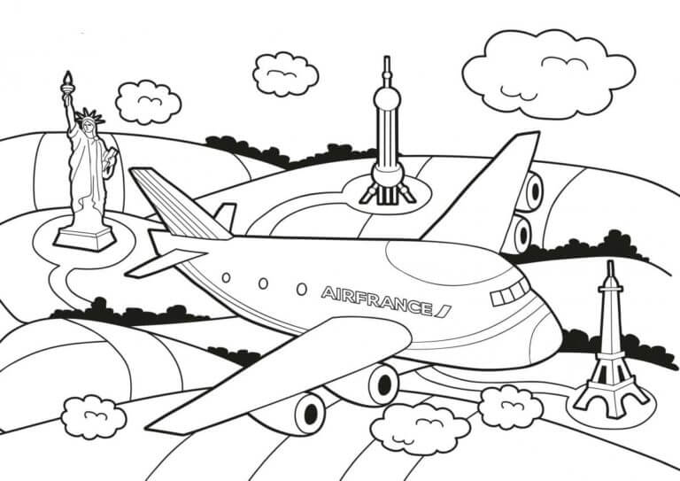 Dibujos de Aterrizaje De Avión para colorear