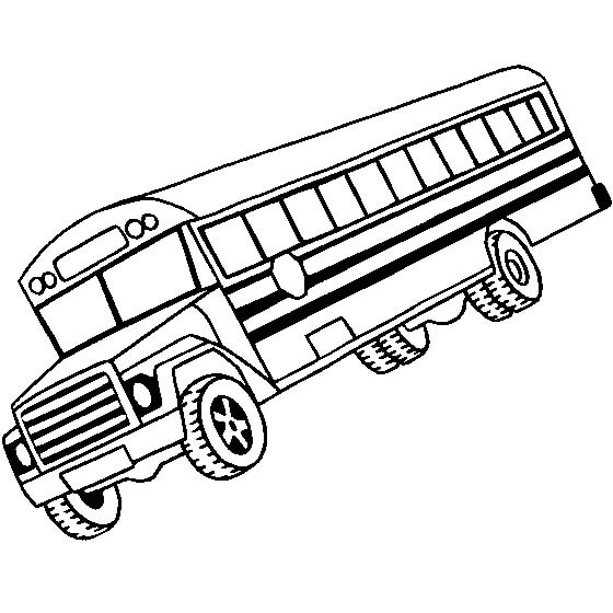 Autobús Escolar Imprimible para colorir