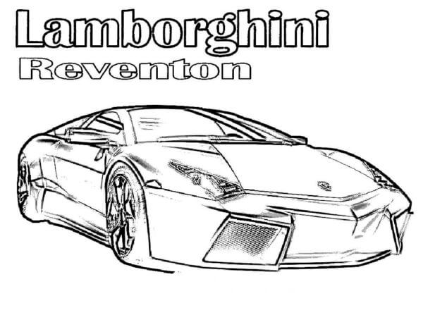 Dibujos de Avión Lamborghini Reventon para colorear