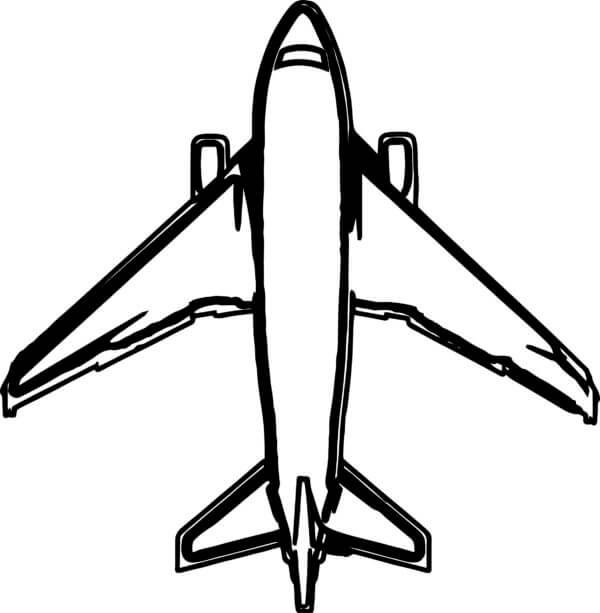 Avión de Dibujo Simple para colorir