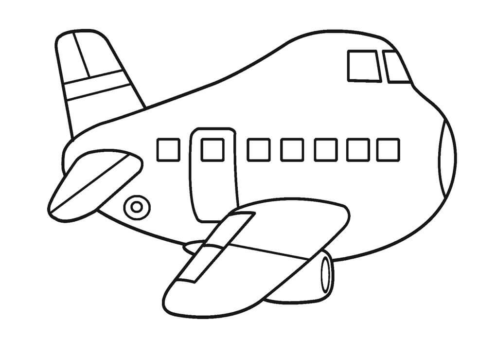 Dibujos de Aviones Gordos para colorear