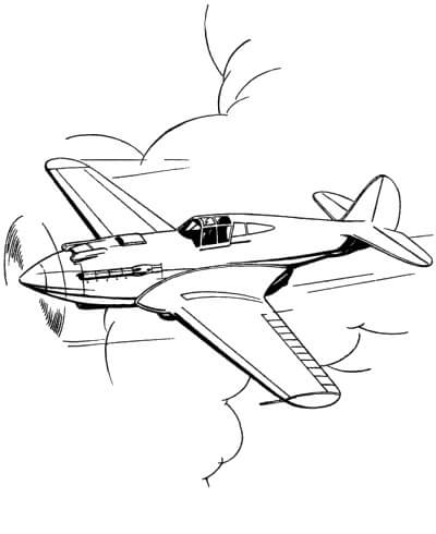 Dibujos de Aviones Simples para colorear