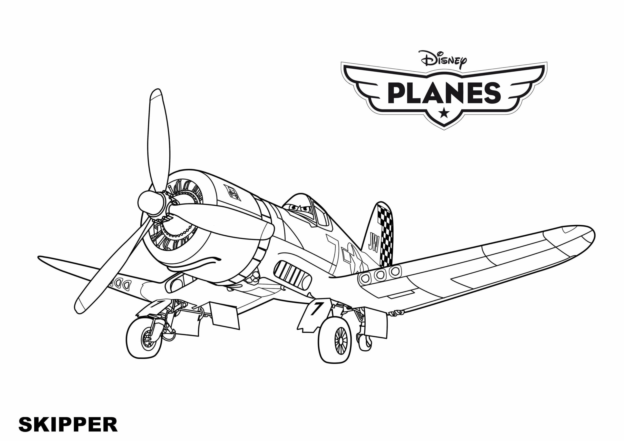 Aviones Skipper para colorir