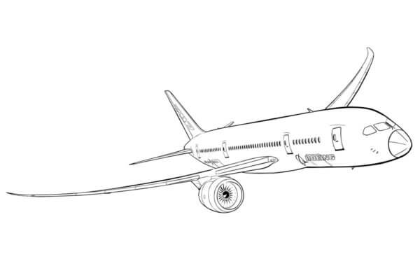 Dibujos de Aviones de Pasajeros Boeing para colorear