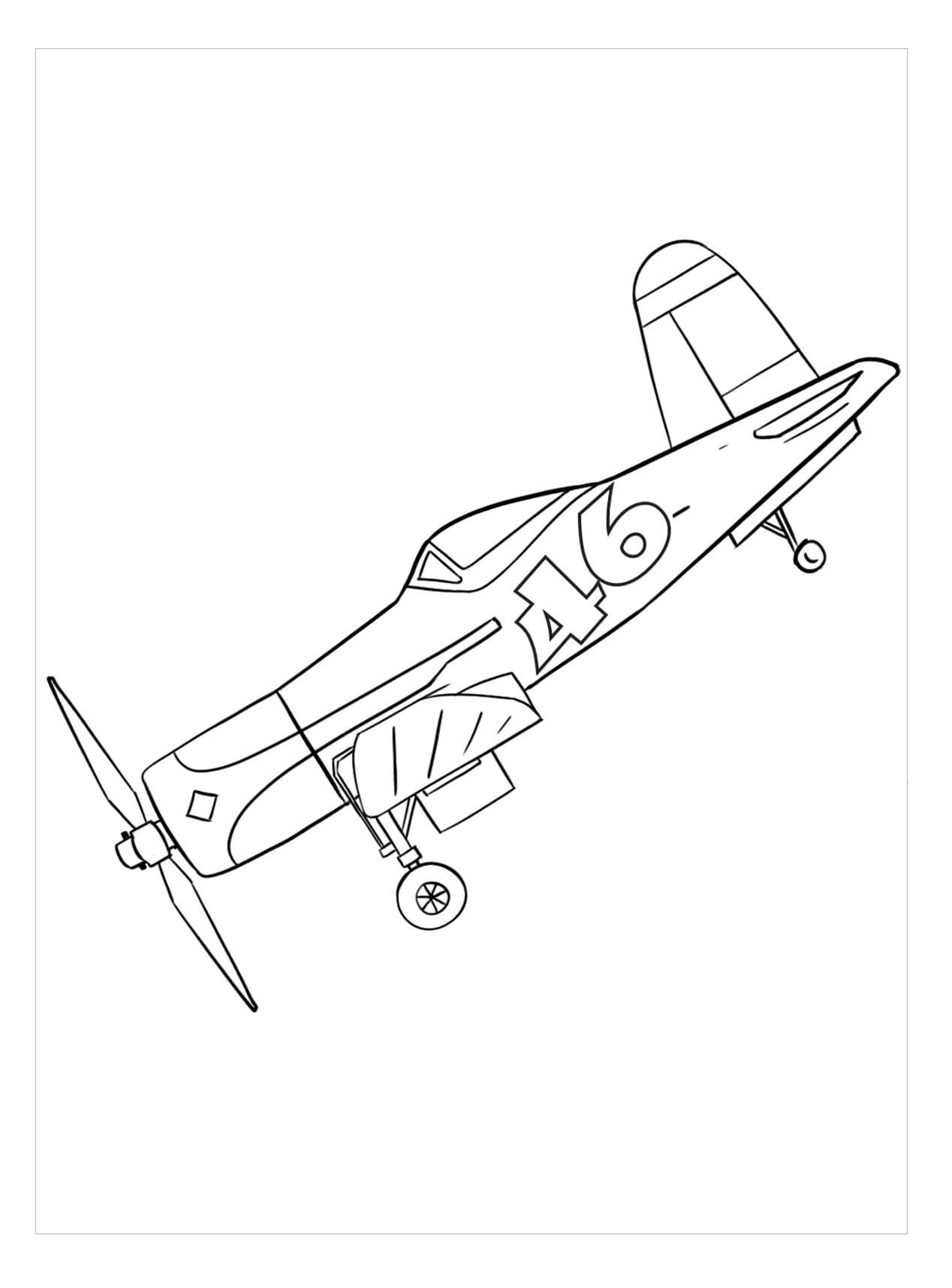 Avión de Carreras para colorir