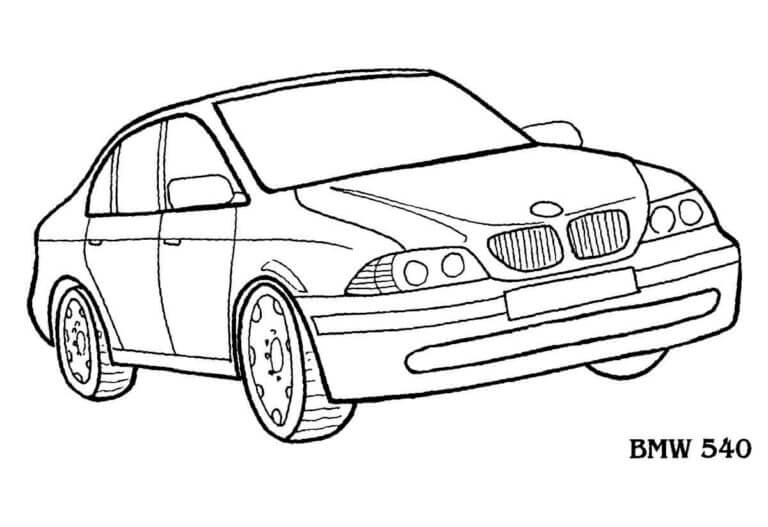 BMW 540 para colorir