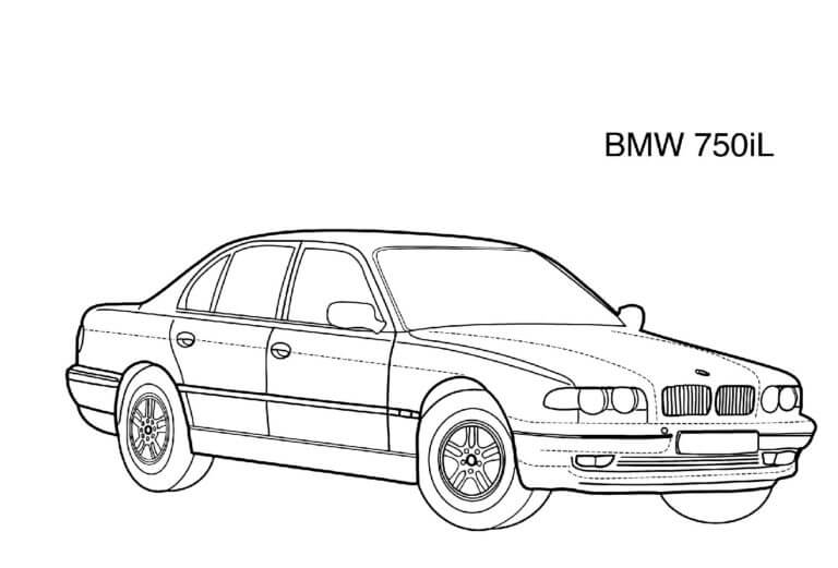 Dibujos de BMW 750iL para colorear