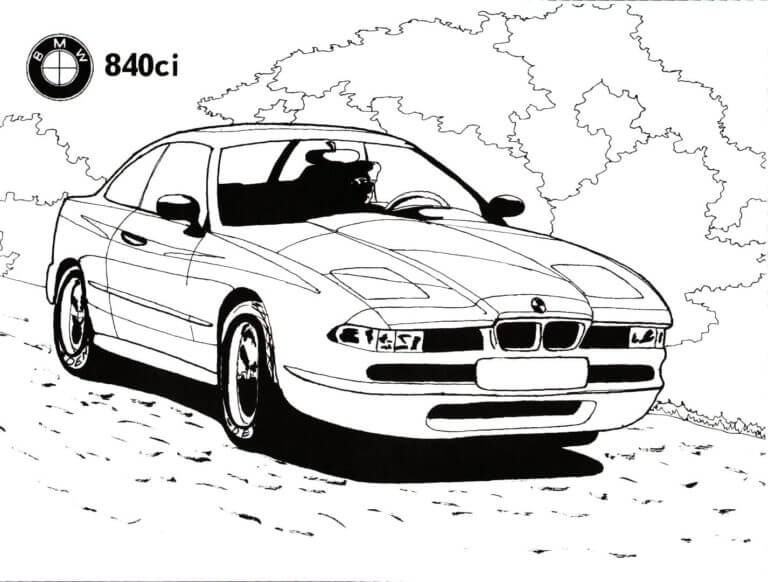 Dibujos de BMW 840ci para colorear