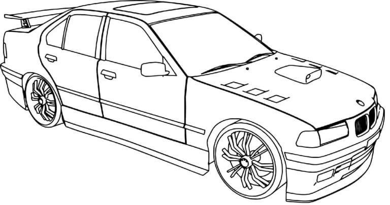 Dibujos de BMW Sintonizado para colorear