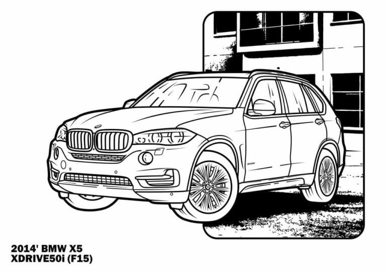 BMW X5 2014 para colorir