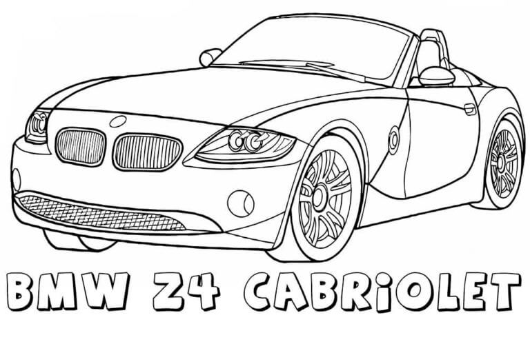 BMW Z4 Descapotable para colorir