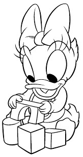 Dibujos de Baby Daisy Duck Jugando Juego para colorear
