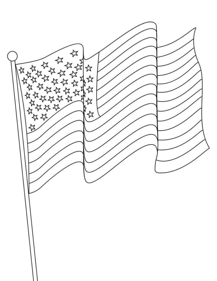 Dibujos de Bandera De América para colorear