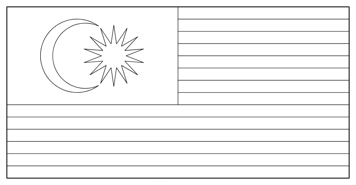 Dibujos de Bandera De Malasia para colorear