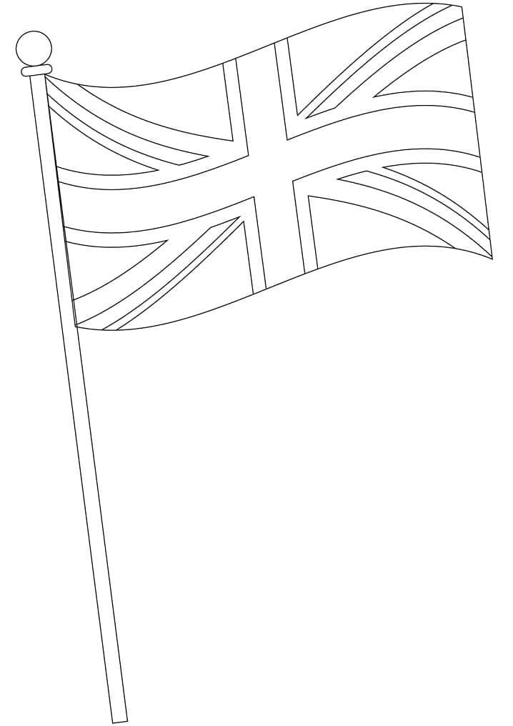 Bandera del Reino Unido para colorir