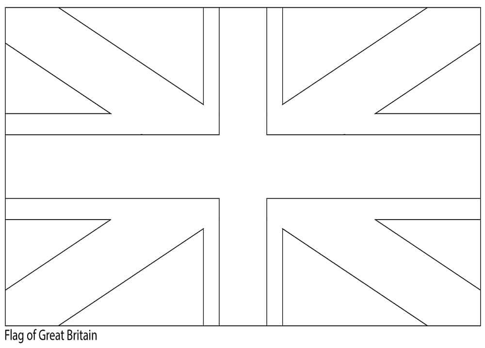 Dibujos de Bandera del Reino de Gran Bretaña para colorear