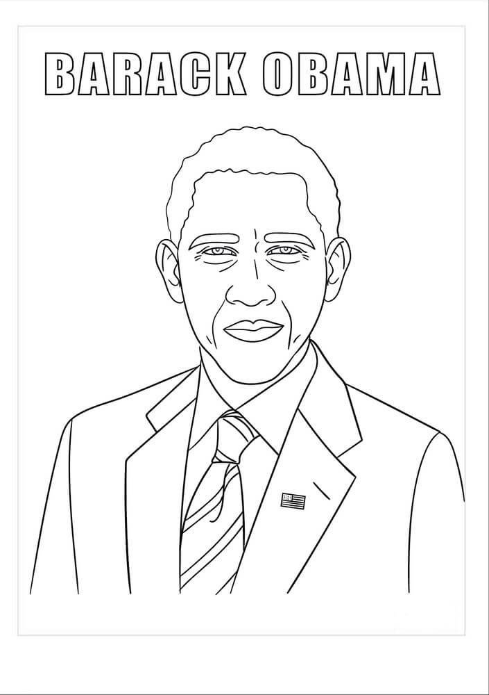 Barack Obama para colorir