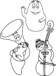 Dibujos de Barbalala y Barbalib Tocando Instrumentos Música para colorear