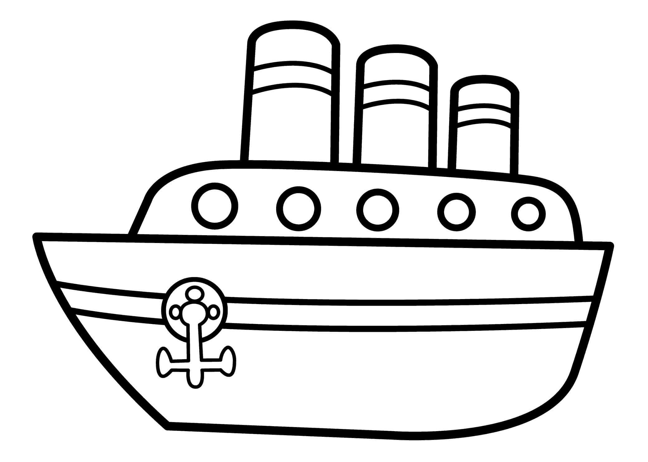 Barco Básico para colorir