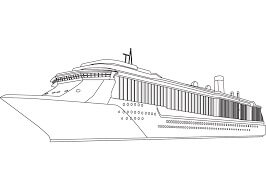 Dibujos de Barco de Crucero para colorear