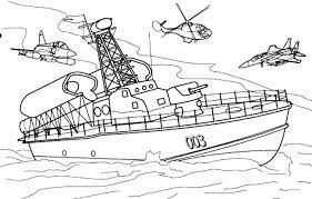 Barco del Ejército para colorir