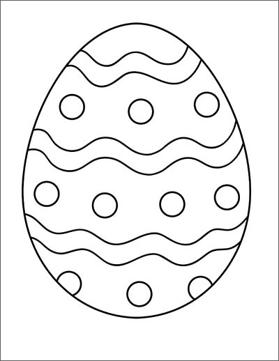 Dibujos de Basic Nueve Huevos de Pascua para colorear