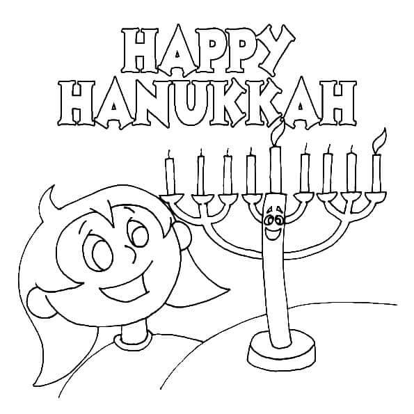 Dibujos de Bebé Feliz En Hanukkah para colorear