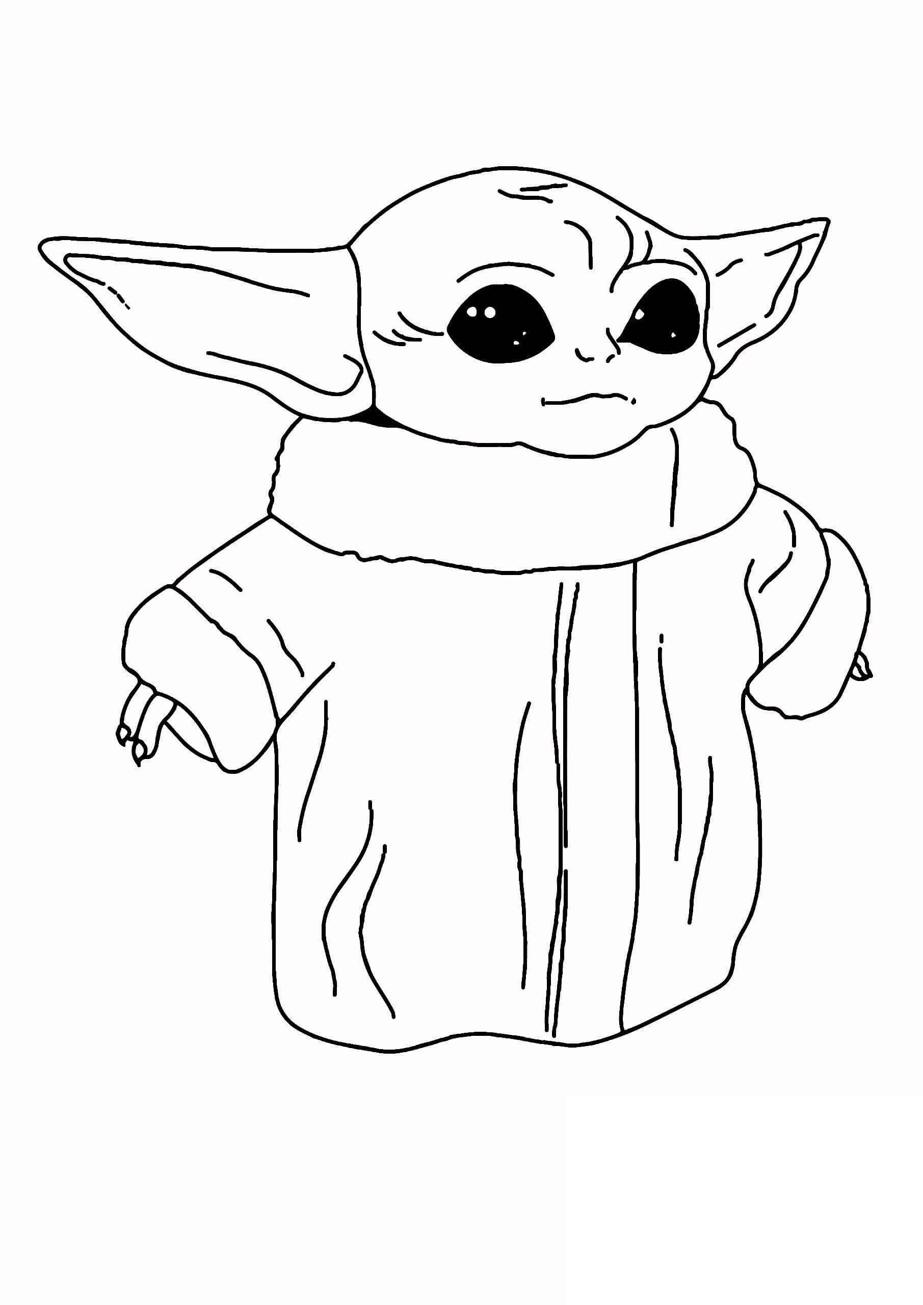 Dibujos de Bebé Perfecto Yoda para colorear