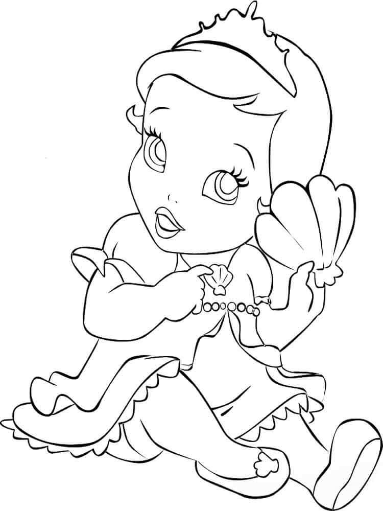 Dibujos de Bebe Princesa para colorear
